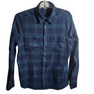 Merrell Mens L‎ Plaid Flannel Shirt Long Sleeve Opti-Wick UPF 50+ Casual